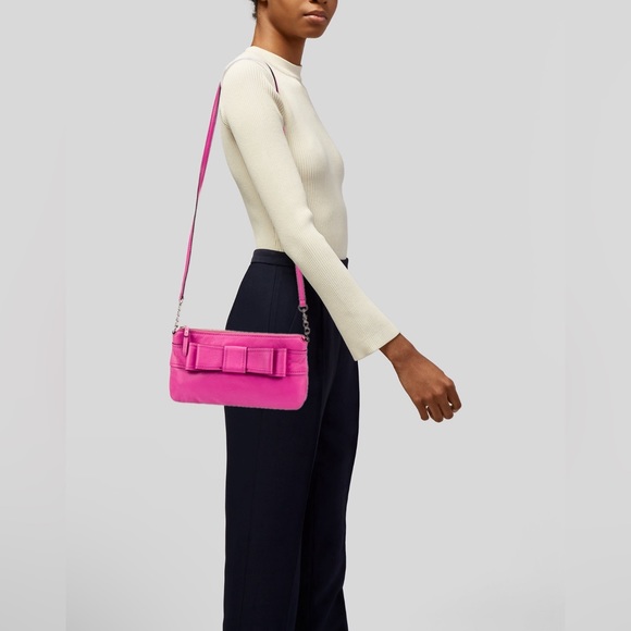 Kate Spade New York Bow Accent Leather Crossbody Bag - Picture 2 of 3